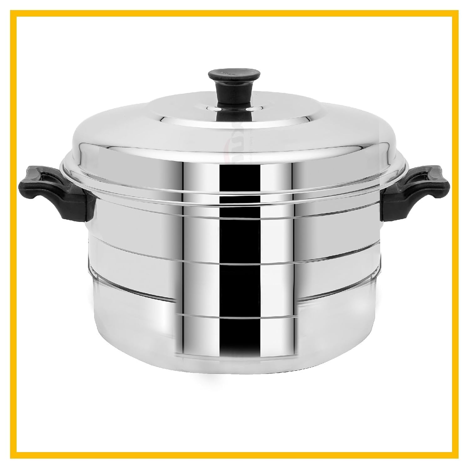 Lara Tales LAKSHMI Stainless Steel Idli Pot | 3 Idli Plates + 1 Mini Idli Plate + 1 Dhokla Plate | Heavy Gauge Idly Cooker | Soft & Fluffy Idlis | 3–5 Person Capacity