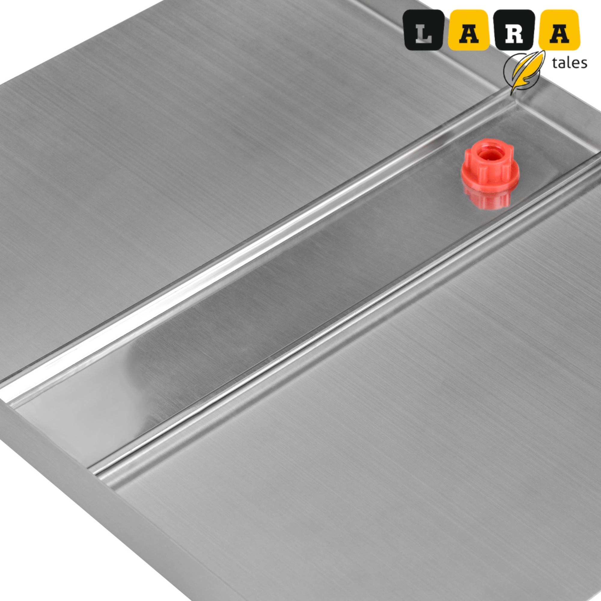 Lara Tales Stainless Steel Premium Chopping Board with Sabji Cutter – 2-in-1 Vegetable & Fruit Cutting Board | Stainless Steel Blade | Food Grade Plastic | Easy Grip Handle | Kitchen Tools With Rolling Pin