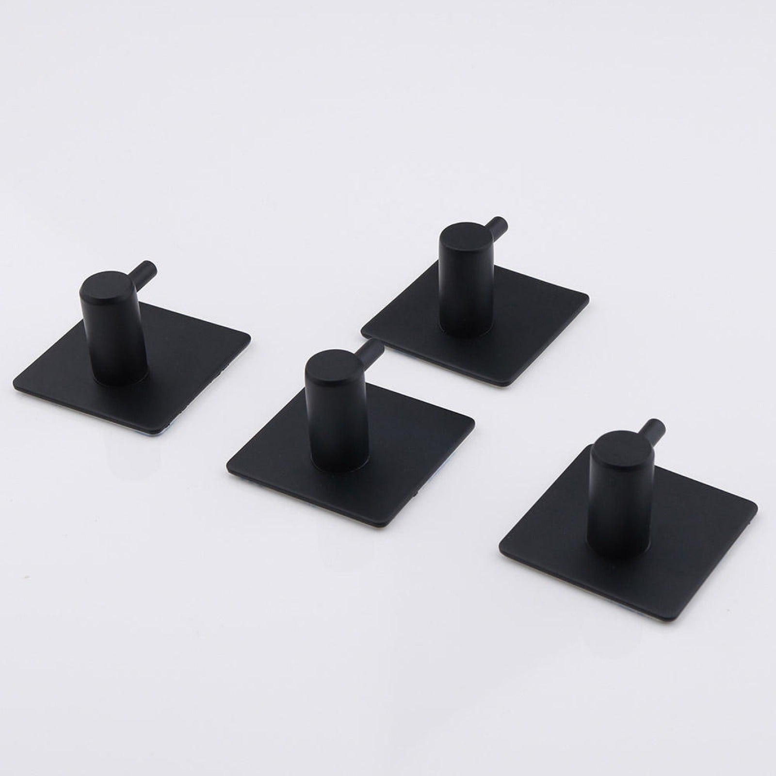 Lara Tales Heavy Duty Adhesive Wall Hooks – Metal Self-Adhesive Hooks for Bathroom, Kitchen & Home | Matte Black Wall Hangers | Rust-Proof Multipurpose Hooks (Set of 4)