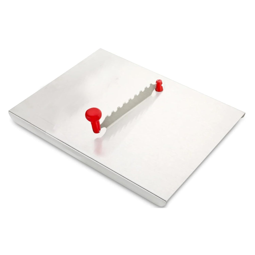 Lara Tales Smart Stainless Steel Cutting Board with SS Cutter | Chopper Board | Cutter | Sabji Cutter | Chapati Board | Cutting matt Tray | Steel Chopper | Steel Cutter | Vegetable Cutter for Kitchen