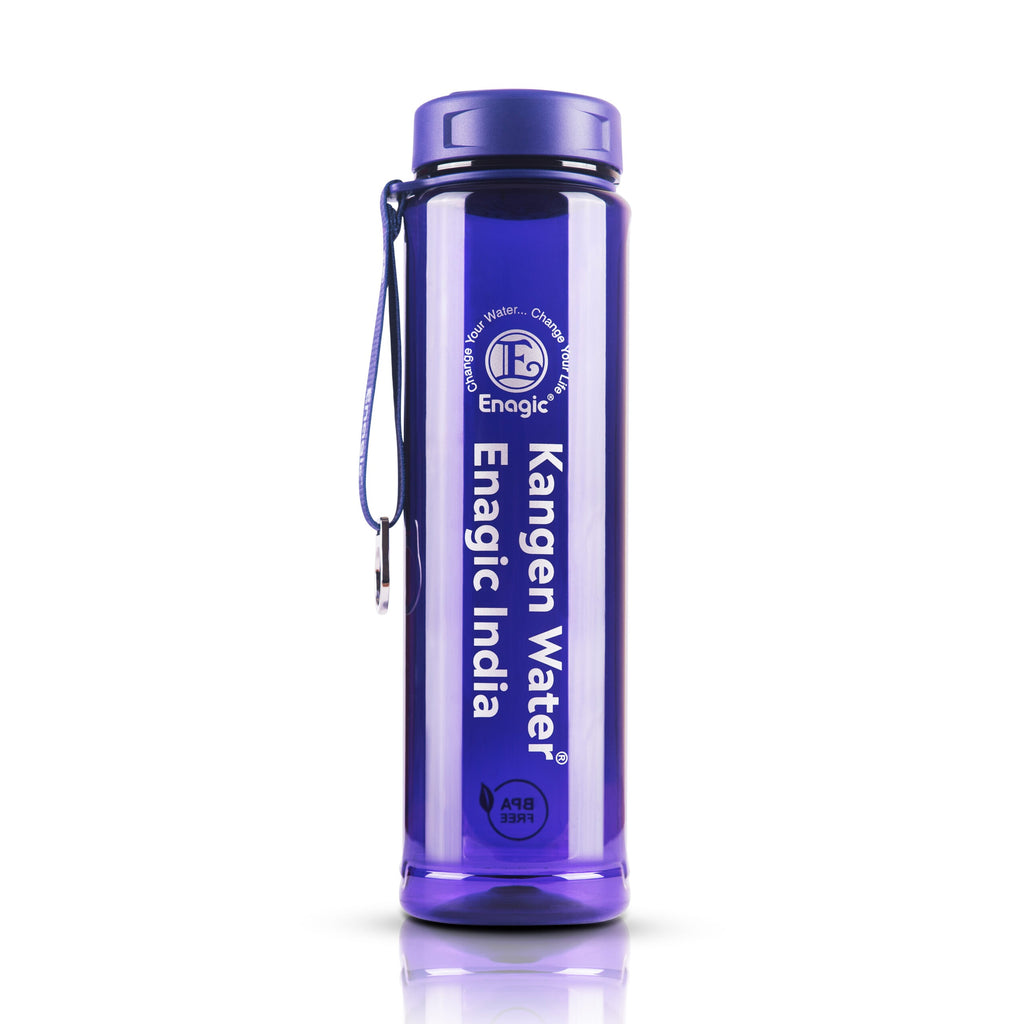 Enagic Kangen 1000ml Tritan Water Bottle – Steel Ring, Strap Holder & Motivational Time Markers | BPA-Free, Leakproof, Reusable "Stay Motivated. Stay Hydrated