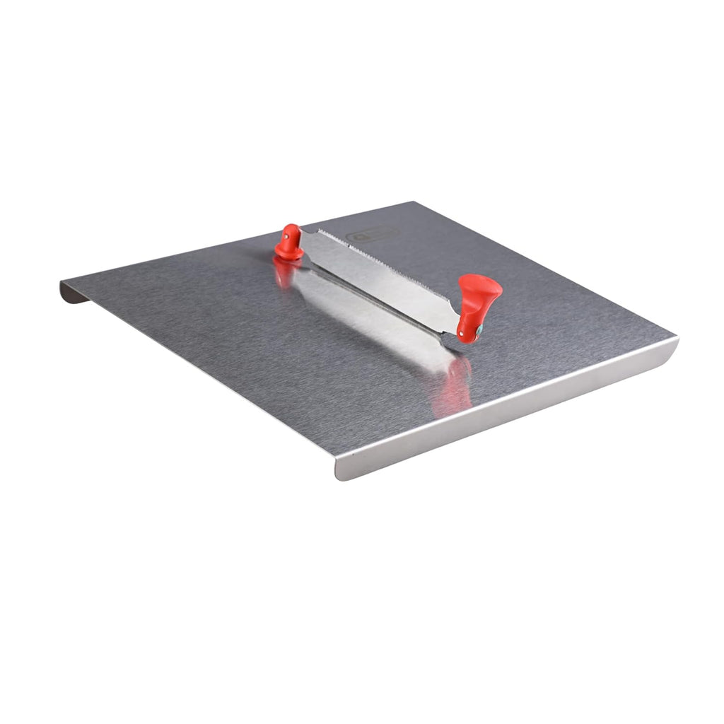 Lara tales Stainless Steel Cutting Board with Vegetable Cutter | Heavy-Duty Kitchen Chopper Board | Multi-Purpose Sabzi Cutter, Chopping Tray & Meat Board | Rust-Free Steel Cutter