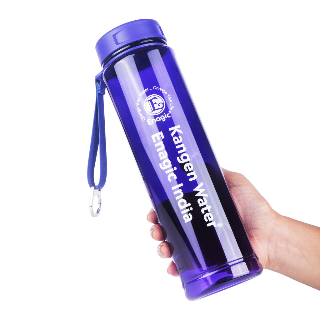 Enagic Kangen 1000ml Tritan Water Bottle – Steel Ring, Strap Holder & Motivational Time Markers | BPA-Free, Leakproof, Reusable "Stay Motivated. Stay Hydrated