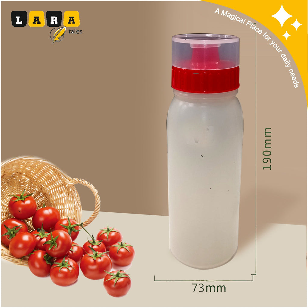 Lara Tales – 400ml 5-Hole Sauce Squeeze Bottle (Pack of 2) | Food-Grade, BPA-Free Plastic Dispenser for Ketchup, Mayonnaise, Oil, BBQ Sauces & Condiments | Refillable, Leak-Proof & Easy-Flow Design