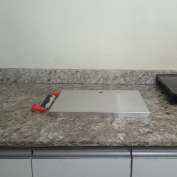 Lara Tales 2-in-1 SS Smart Cutting Board with SS Cutter – Sharp Blades for Vegetables, Fruits & Nuts | Durable Chopping Board for Fast & Safe Food Prep | Anti-Slip, Rustproof | Rectangle shape | Style