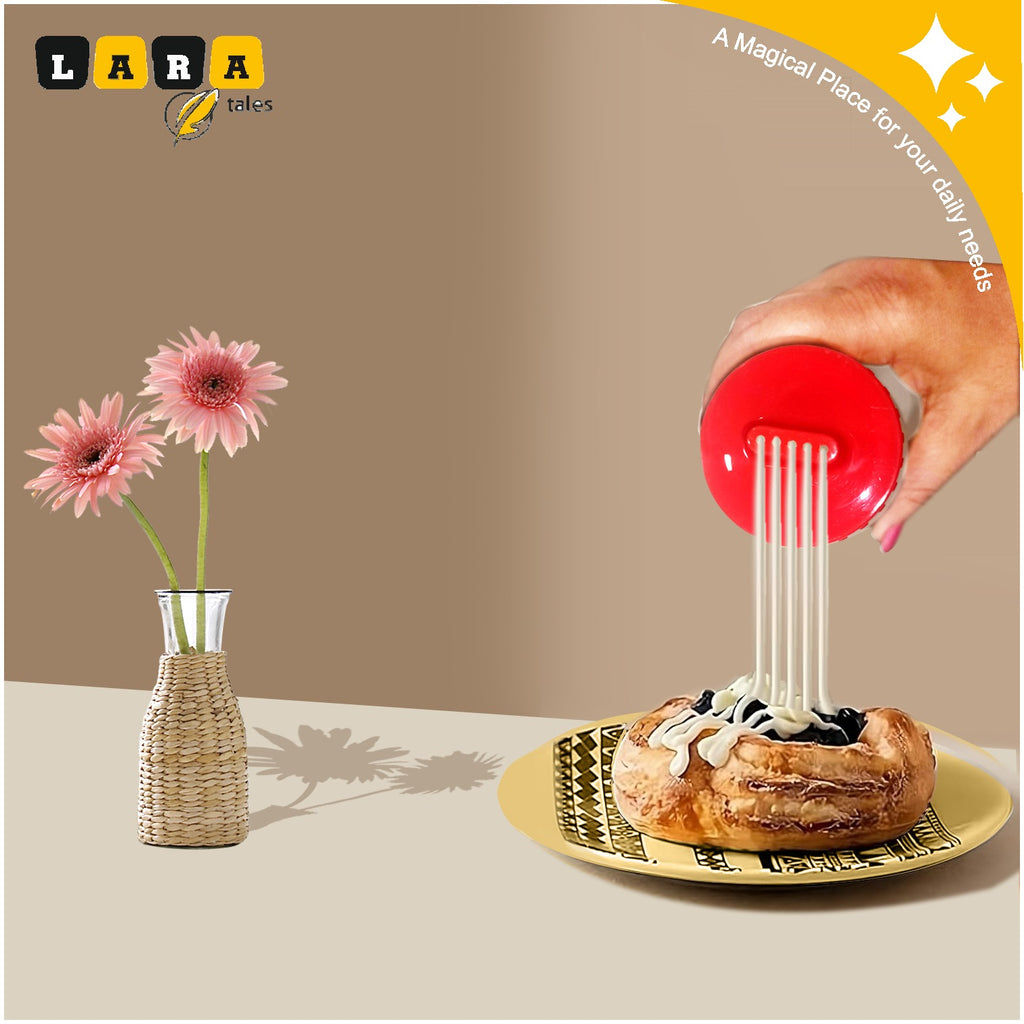 Lara Tales – 400ml 5-Hole Sauce Squeeze Bottle (Pack of 2) | Food-Grade, BPA-Free Plastic Dispenser for Ketchup, Mayonnaise, Oil, BBQ Sauces & Condiments | Refillable, Leak-Proof & Easy-Flow Design