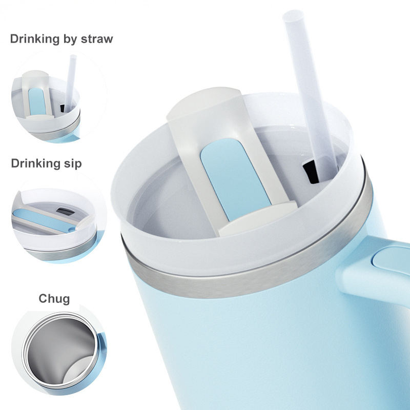 Lara Tales Stanley 1200ml  Water Bottle | Double Wall Vacuum Insulated Stainless Steel Cup with Handle | Modern Design Ice Cup | Leakproof Car Thermos | Keeps Drinks Hot & Cold | Travel Mug Tumbler