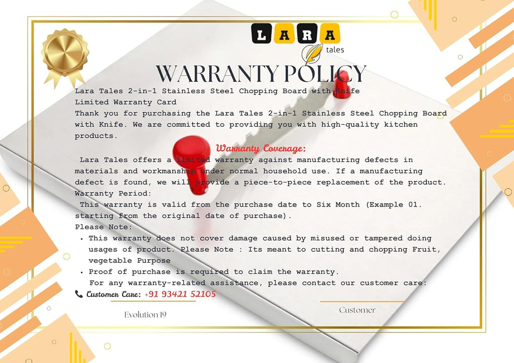 Lara Tales Smart Stainless Steel Cutting Board with SS Cutter | Chopper Board | Cutter | Sabji Cutter | Chapati Board | Cutting matt Tray | Steel Chopper | Steel Cutter | Vegetable Cutter for Kitchen