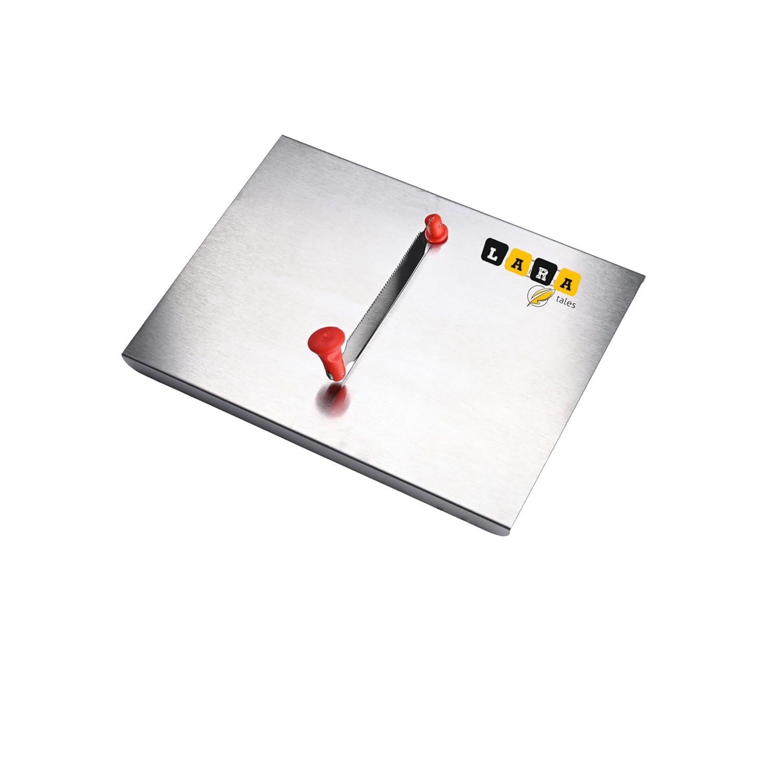 Lara tales Stainless Steel Cutting Board with Vegetable Cutter | Heavy-Duty Kitchen Chopper Board | Multi-Purpose Sabzi Cutter, Chopping Tray & Meat Board | Rust-Free Steel Cutter