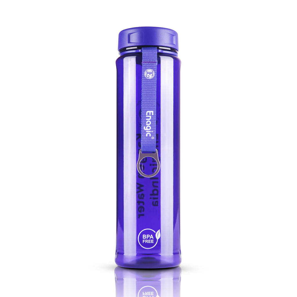 Enagic Kangen 1000ml Tritan Water Bottle – Steel Ring, Strap Holder & Motivational Time Markers | BPA-Free, Leakproof, Reusable "Stay Motivated. Stay Hydrated