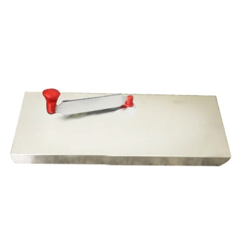 Lara Tales 2-in-1 SS Smart Cutting Board with SS Cutter – Sharp Blades for Vegetables, Fruits & Nuts | Durable Chopping Board for Fast & Safe Food Prep | Anti-Slip, Rustproof | Rectangle shape | Style