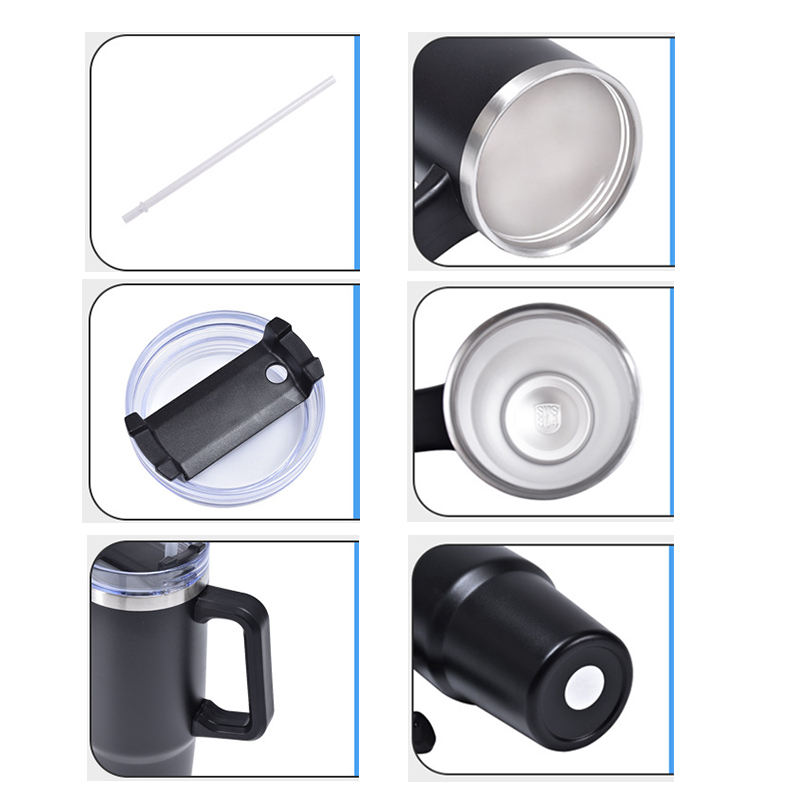 Lara Tales Stanley 1200ml  Water Bottle | Double Wall Vacuum Insulated Stainless Steel Cup with Handle | Modern Design Ice Cup | Leakproof Car Thermos | Keeps Drinks Hot & Cold | Travel Mug Tumbler