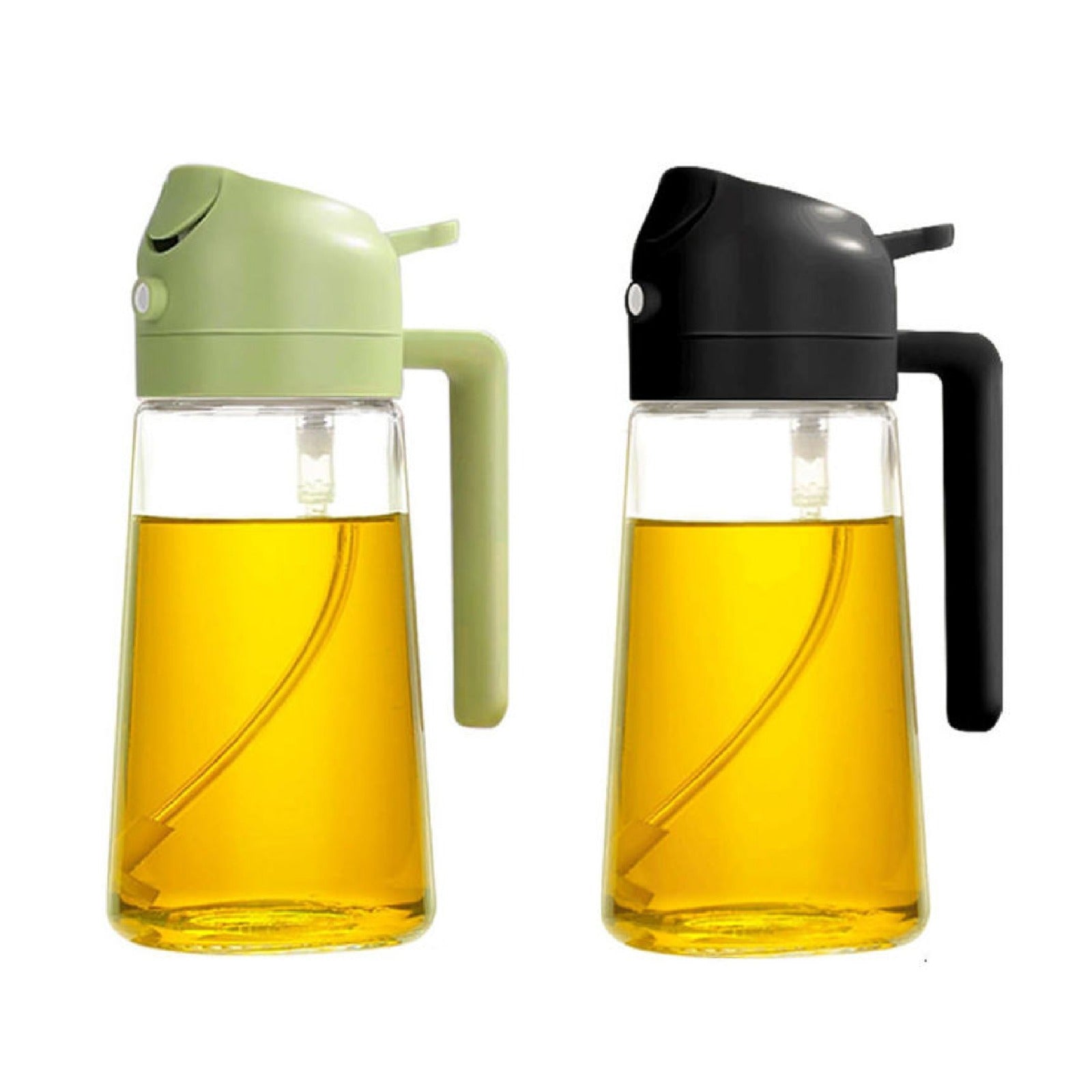 Lara Tales – 2-in-1 Glass Oil Sprayer & Dispenser | 500ml Premium Olive Oil Spray Bottle for Cooking, BBQ, Air Fryer, Salad, Frying & Baking | Kitchen Oil Mister for Healthy & Controlled Cooking