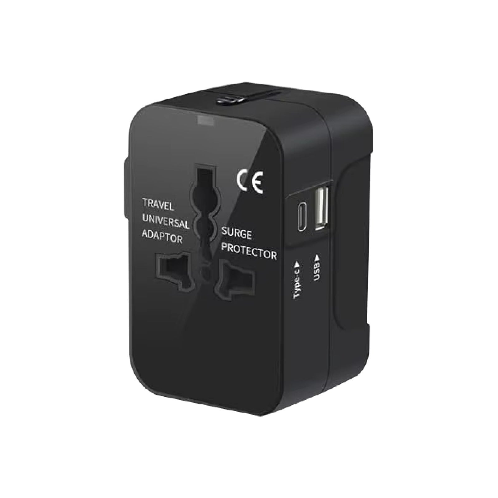 Lara Tales – Universal Travel Adapter | All-in-One Worldwide Travel Charger with Dual USB Ports (2.1A) | Multi-Type International Power Outlet | 100–250V Compatible | Compact Travel-Friendly Design – Black