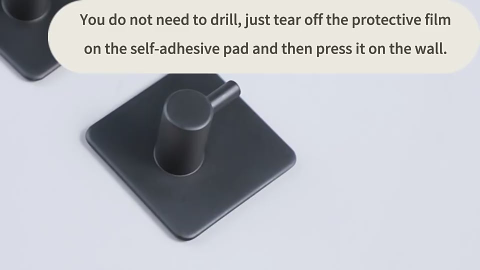 Lara Tales Heavy Duty Adhesive Wall Hooks – Metal Self-Adhesive Hooks for Bathroom, Kitchen & Home | Matte Black Wall Hangers | Rust-Proof Multipurpose Hooks (Set of 4)