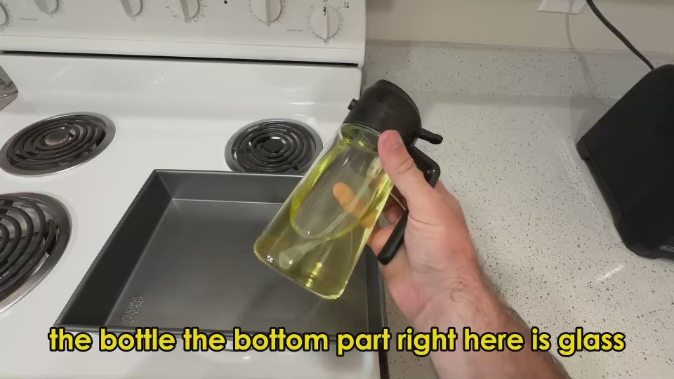 Lara Tales – 2-in-1 Glass Oil Sprayer & Dispenser | 500ml Premium Olive Oil Spray Bottle for Cooking, BBQ, Air Fryer, Salad, Frying & Baking | Kitchen Oil Mister for Healthy & Controlled Cooking